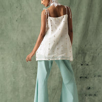 White Cotton Gotta Embellished Co-Ord Set