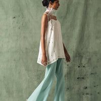 White Cotton Gotta Embellished Co-Ord Set