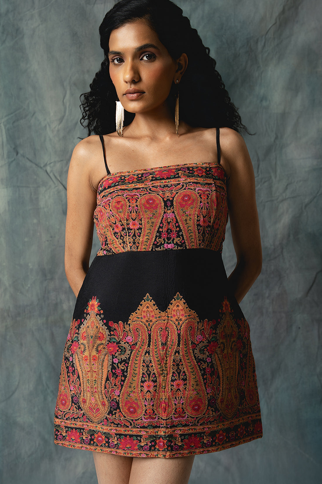 SAAN Print Mini Dress